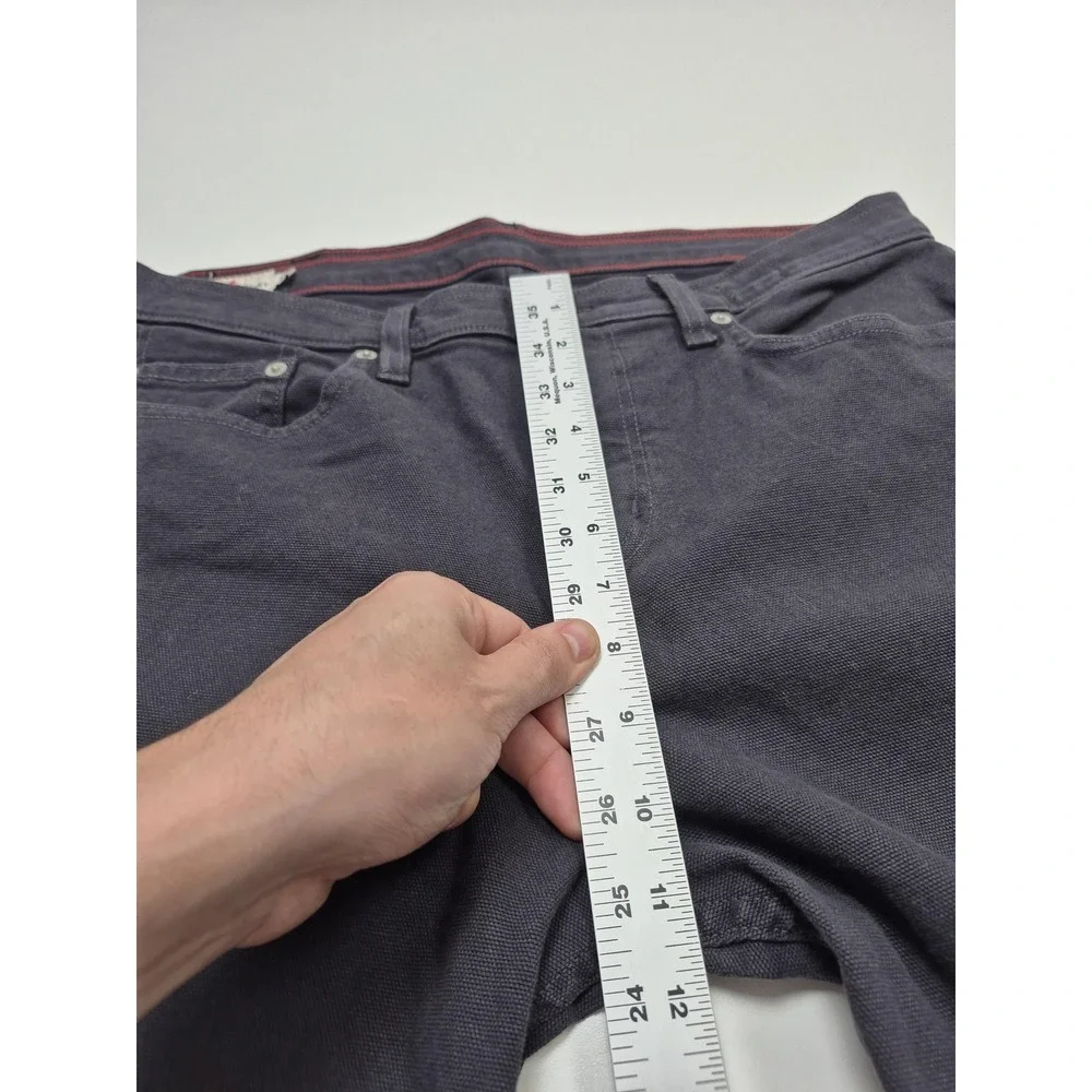 American Giant Straight Jeans Mens 32x30 Gray Dark Wash Regular Fit Denim USA